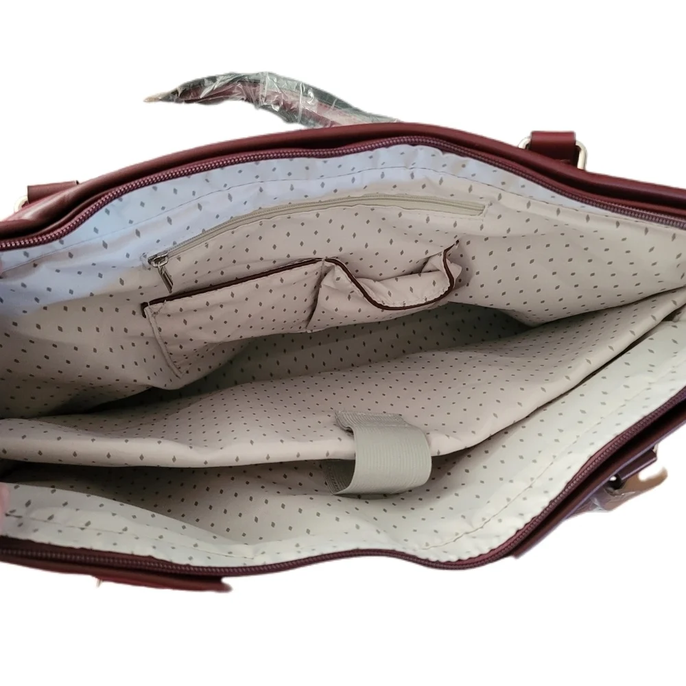 Vanessa Williams Quilted Laptop Tote Red With Dustbag